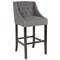 Merrick Lane Hadleigh Upholstered Barstool 30" High Transitional Tufted Barstool with Accent Nail Trim